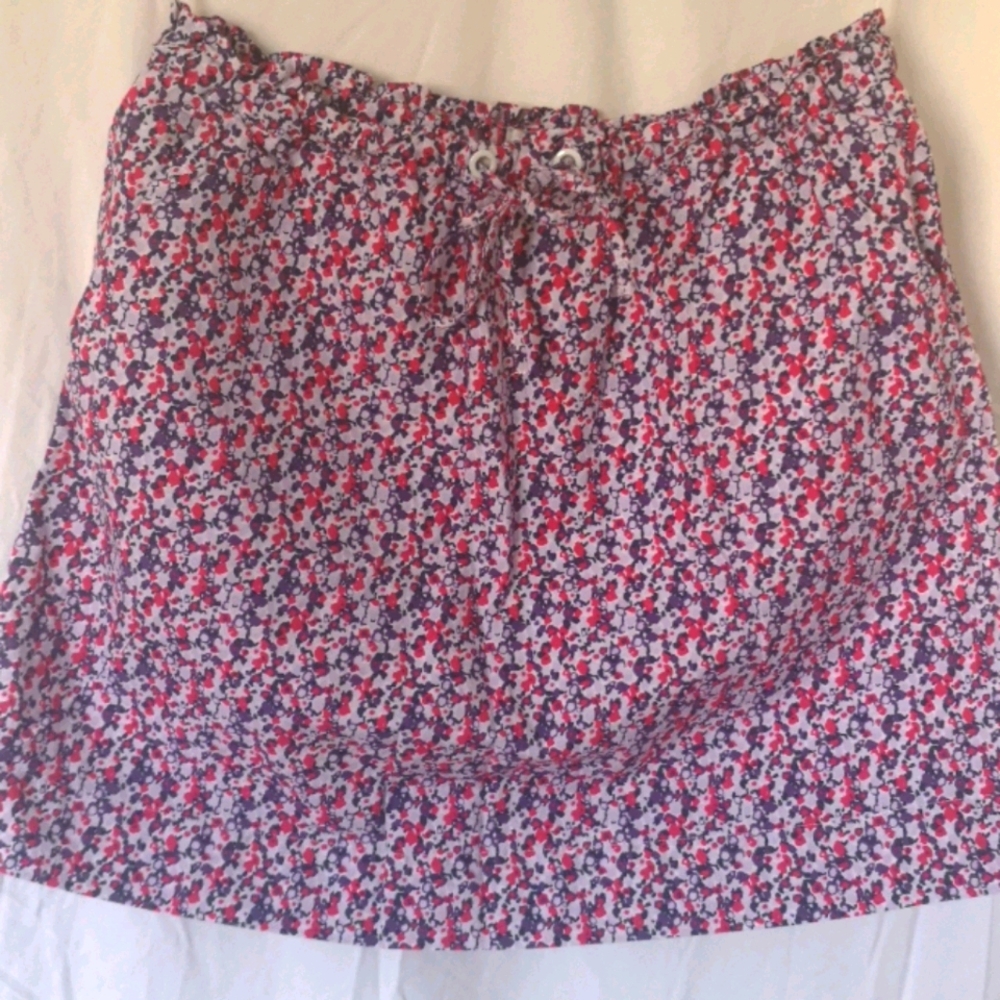 Cotton drawstring skirt